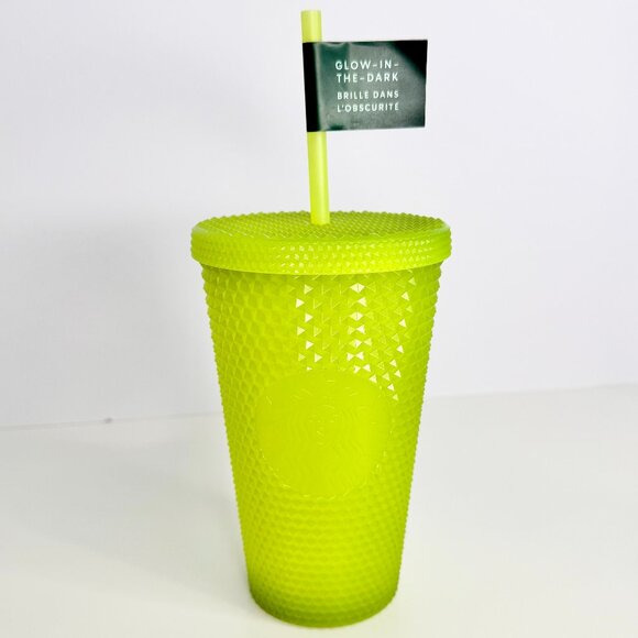 NWT Starbucks Halloween Glow in the‎ Dark Lemongrass Bling Grande Cold Cup 2022 - Picture 1 of 2